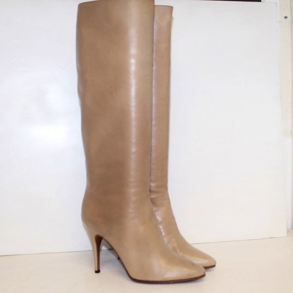 Vintage 80's Giorgio Beverly Hills Gloss Leather Knee High Boots - Picture 7 of 16